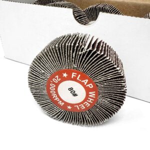 3" x 1" Flap Wheel 80 Grit 5PK
