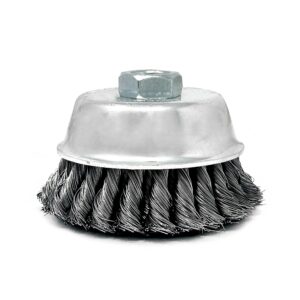 Double Row Knotted Wire Cup Brush 4" 9,000 RPM
