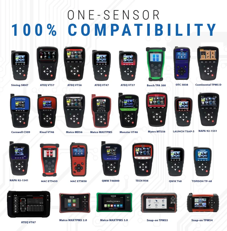 Siming One-Direct Universal TPMS Sensor Dual Valve 20 Pack