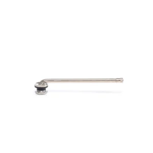 TR510 Clamp-In Metal Truck Tire Rim Valve 0.382" Bore 90? Bend 5.5" Long Bag of 50