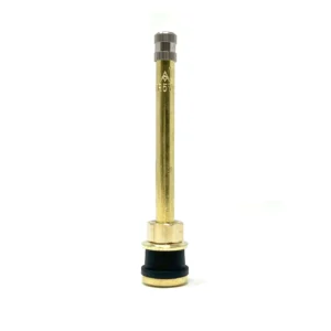 TR571 Clamp-In Metal Truck Tire Rim Valve 0.625" Bore 3.38" Straight Bag of 50