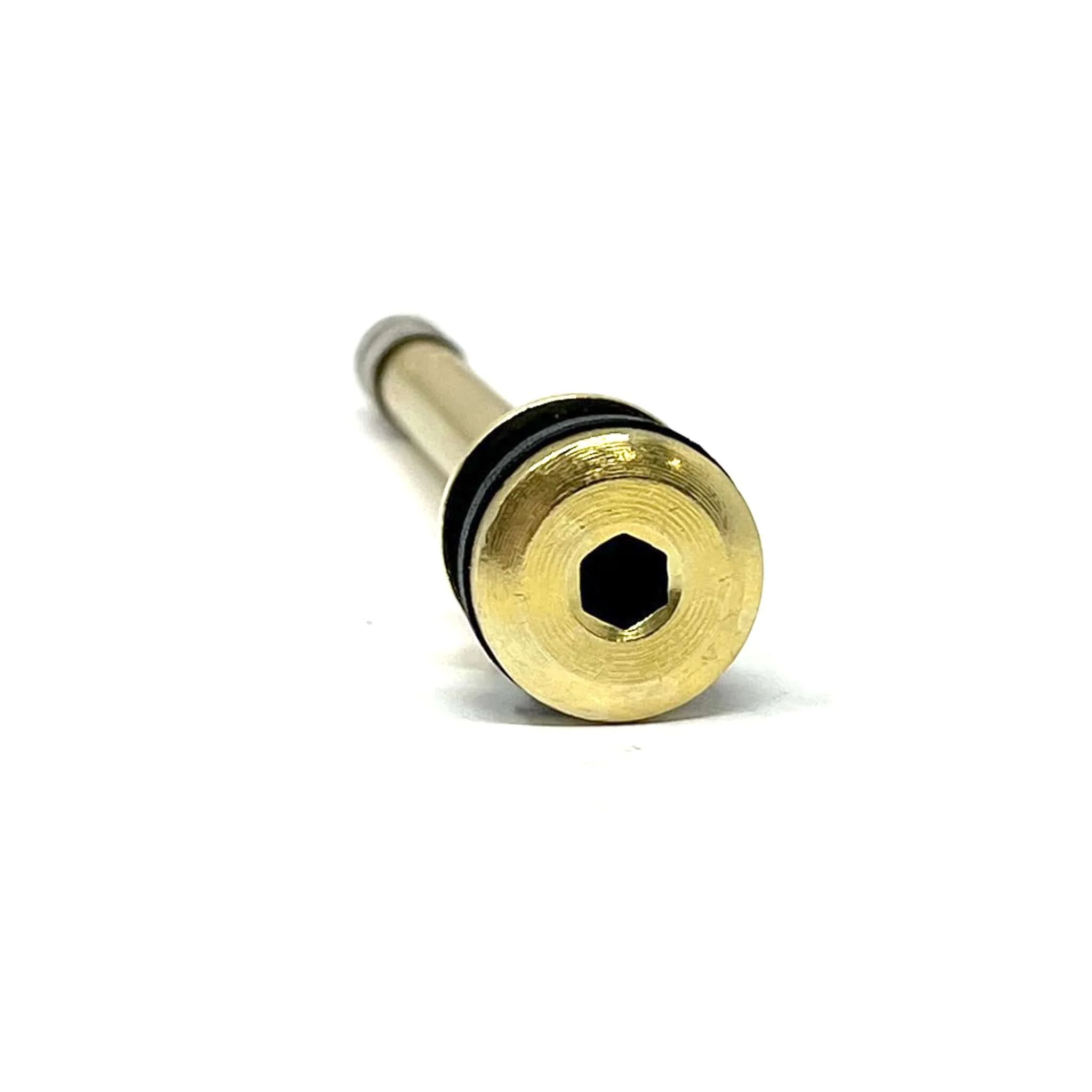 TR571 Clamp-In Metal Truck Tire Rim Valve 0.625" Bore 3.38" Straight Bag of 50