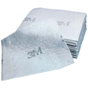 3M Universal Sorbent Pads Medium Duty 15" x 20" 100 Pack