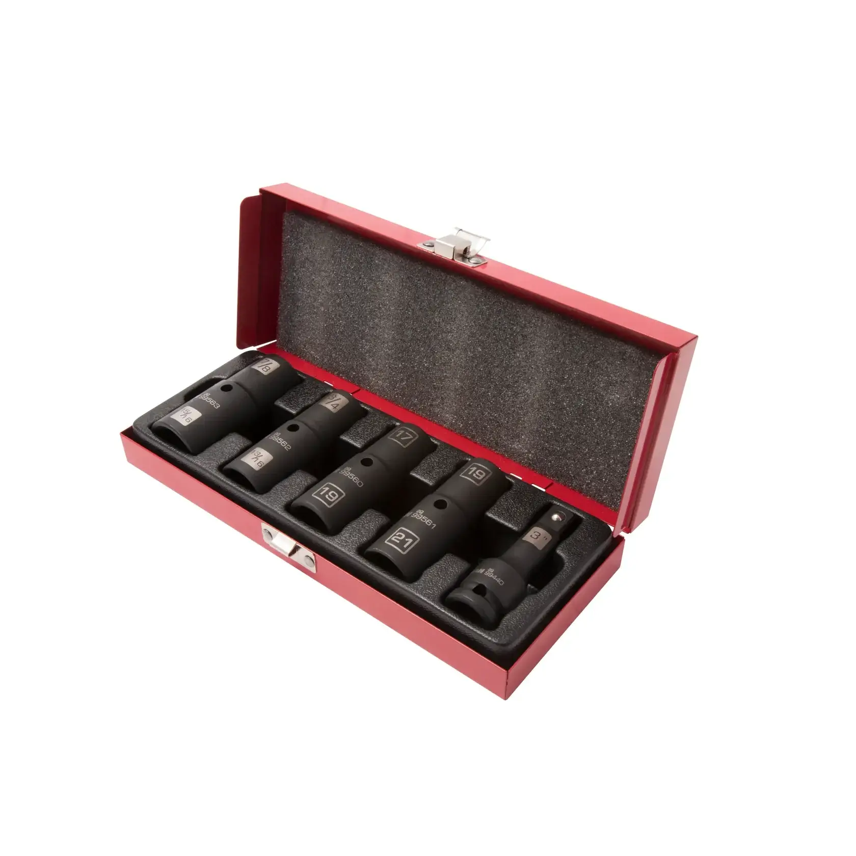 1/2" Drive 5-Piece Impact Flip Socket Set 17-21mm 3/4"-15/16" with Extension