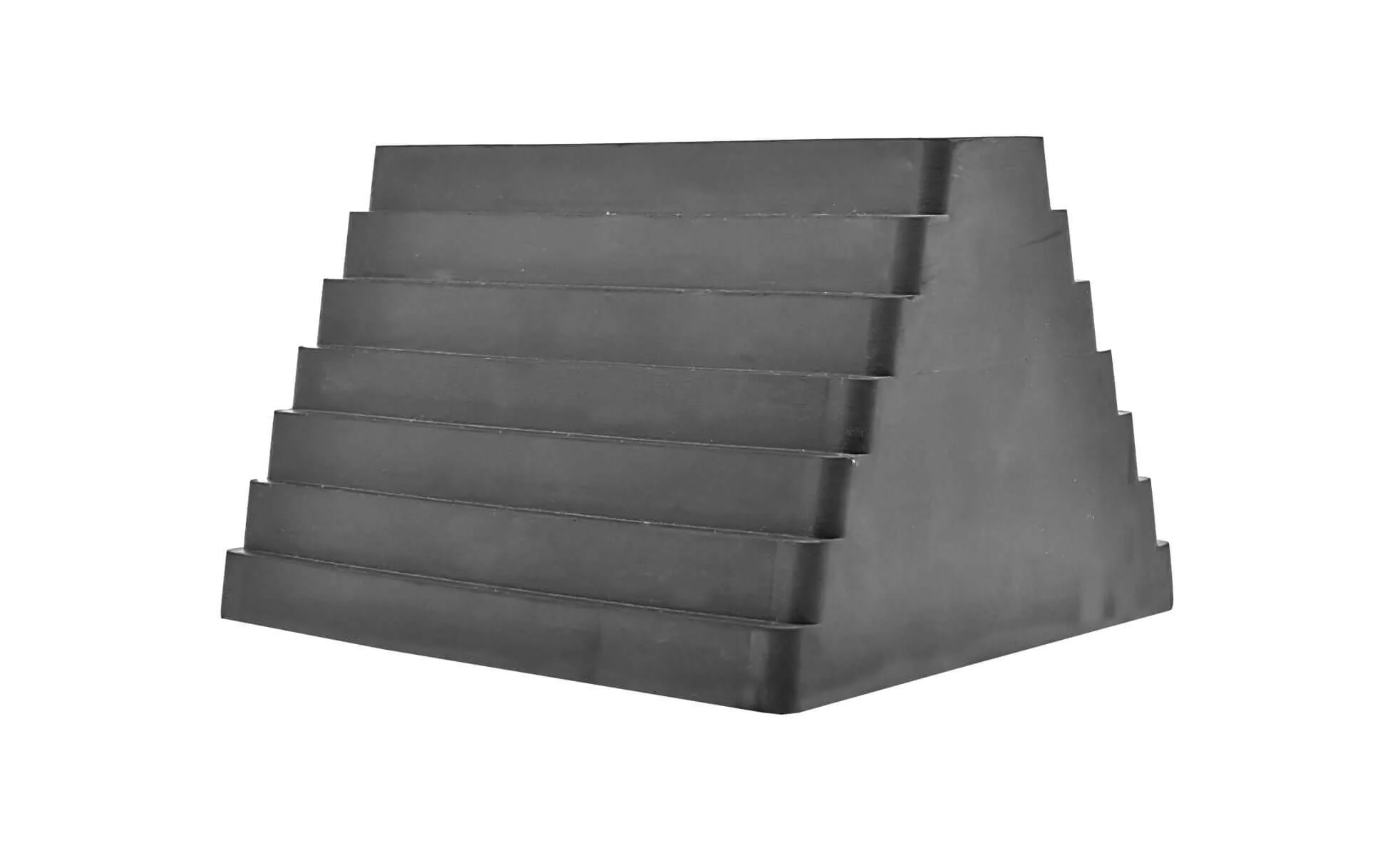 Double Sided Pyramid Wheel Chock with Steel Eye Bolt Heavy Duty Rubber Each
